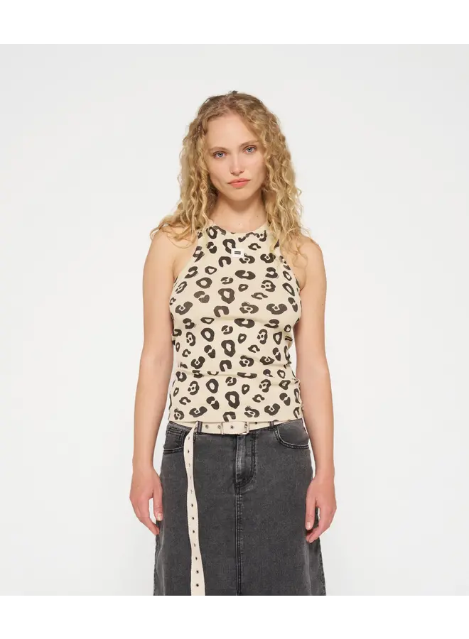 Tank Top rib leopard