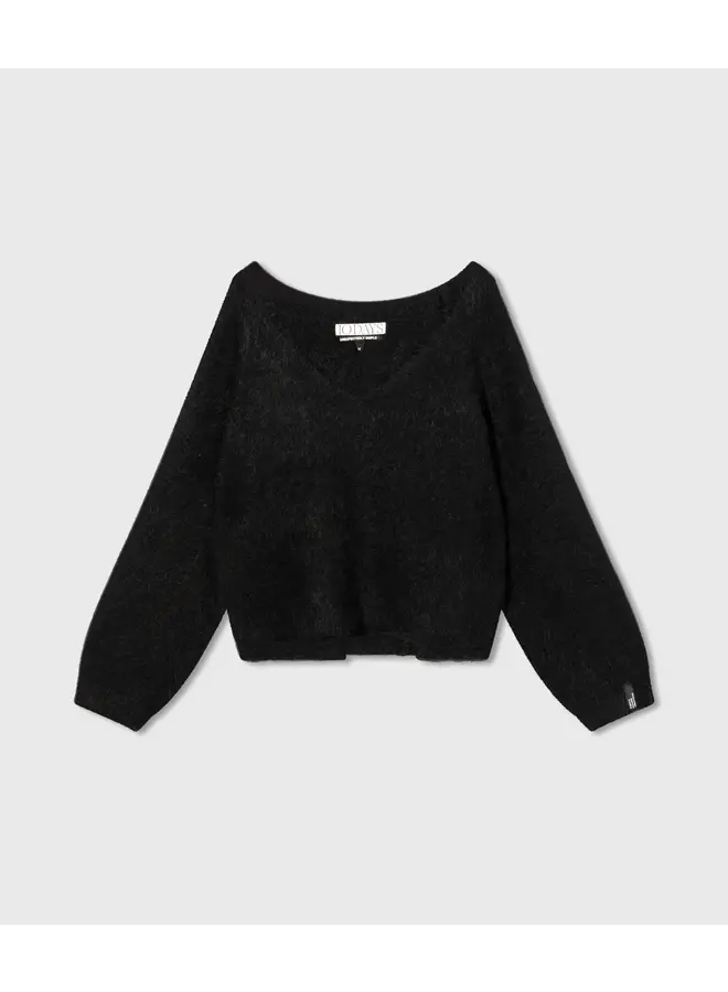 Sweater knit light black