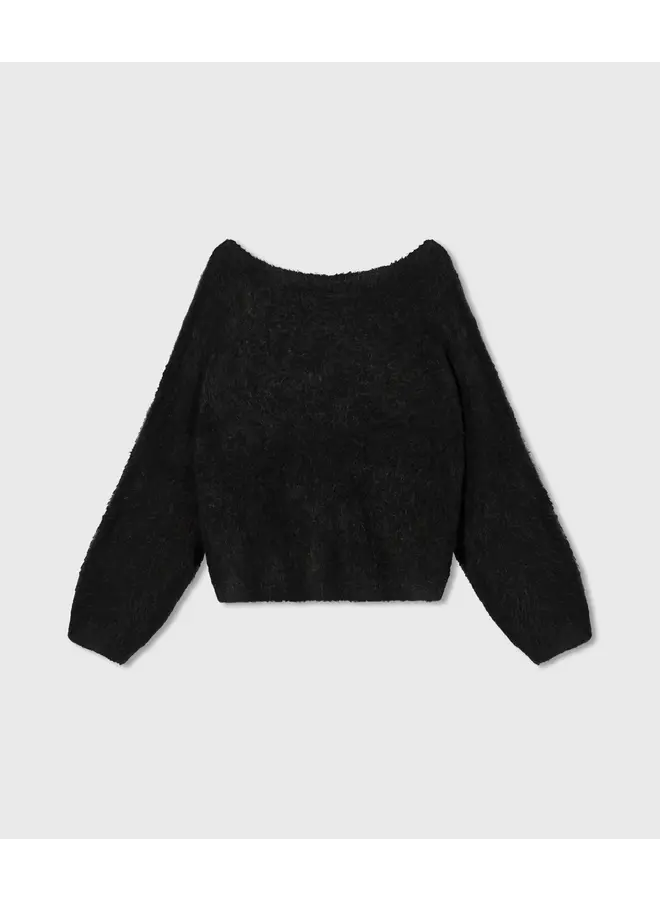 Sweater knit light black