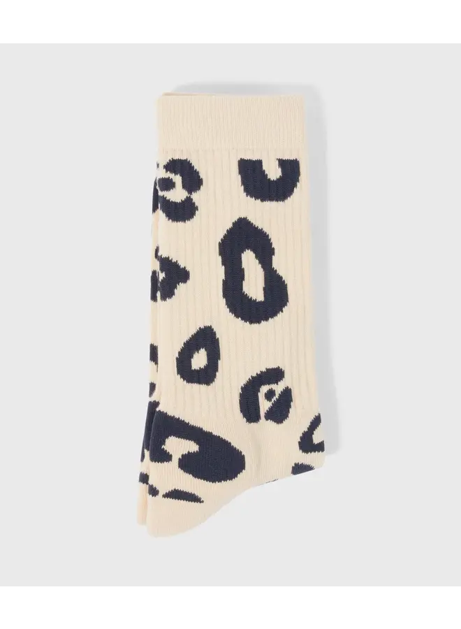 Socks leopard oyster