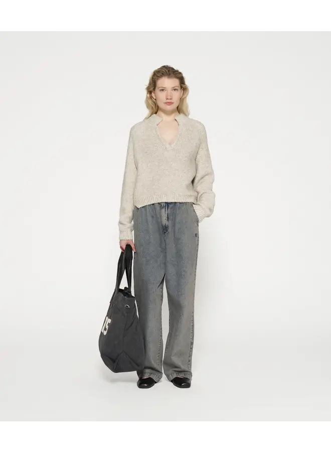 Wide Pants Flowy Denim blue denim