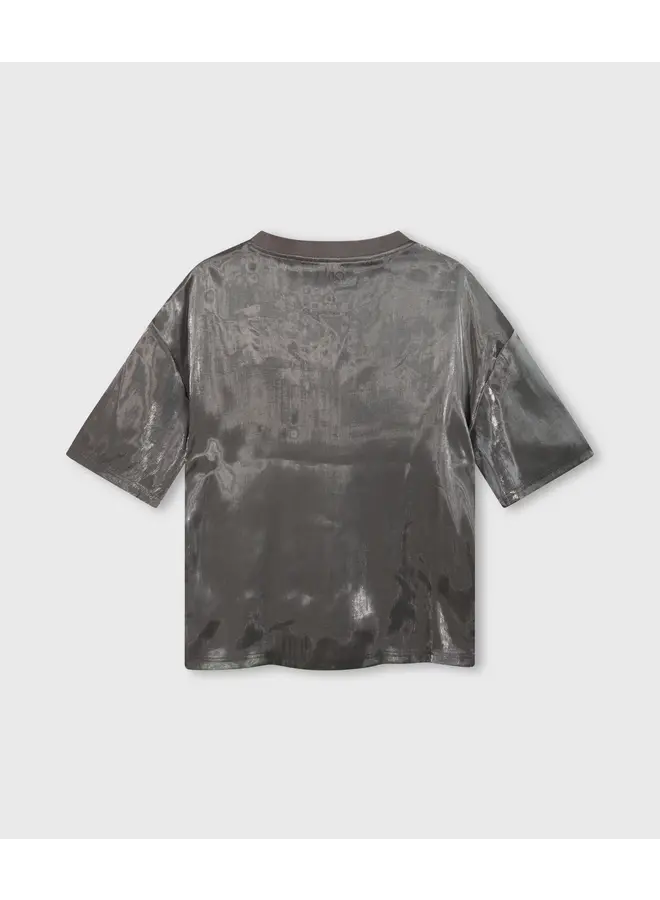 Shiny Blouse Tee zilver