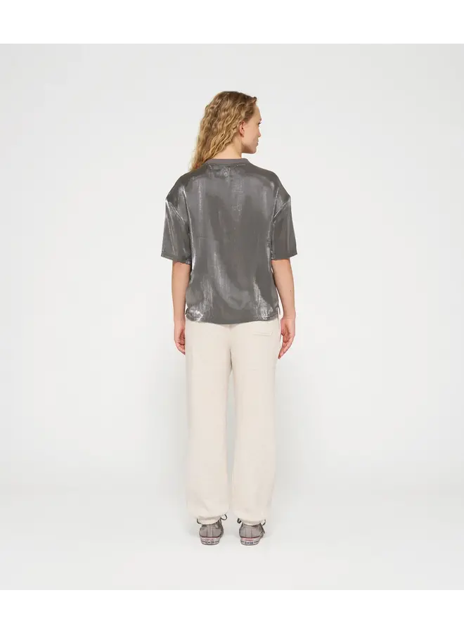 Shiny Blouse Tee zilver