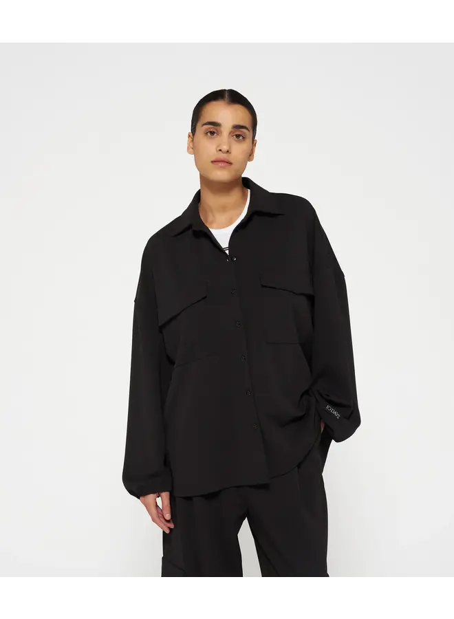 Overshirt Crepe black