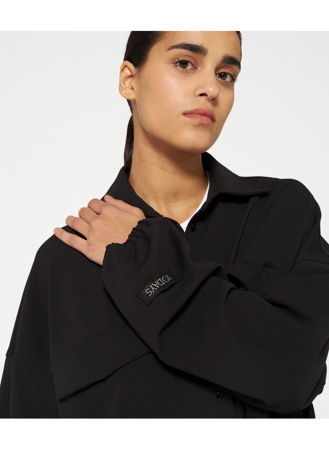 Overshirt Crepe black