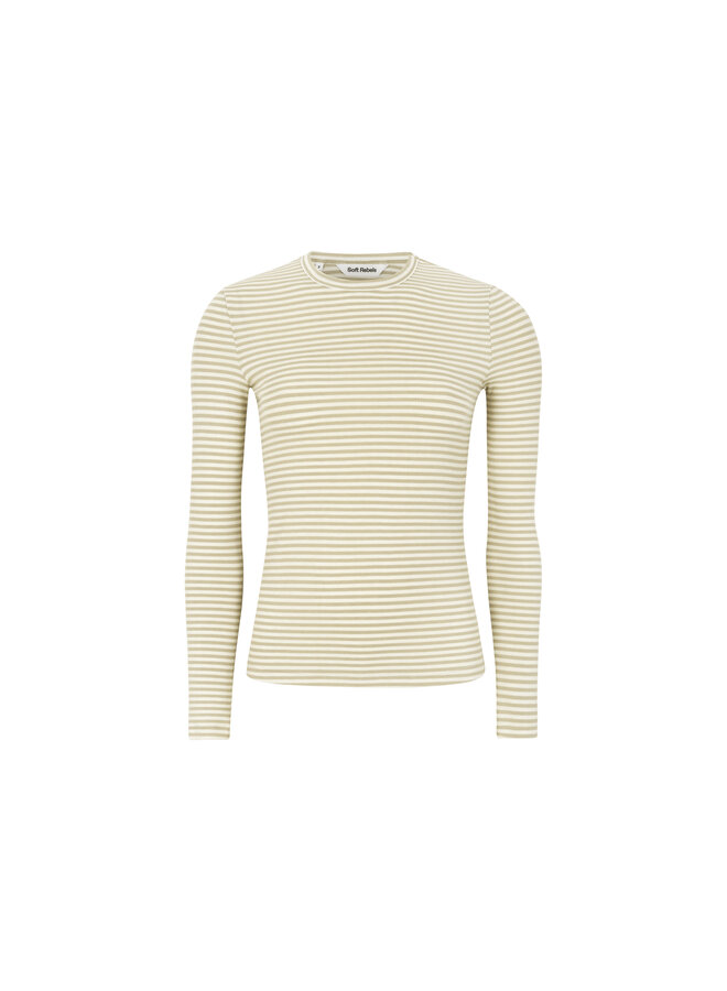 FENJA Stripe LS Top - Feather Grey