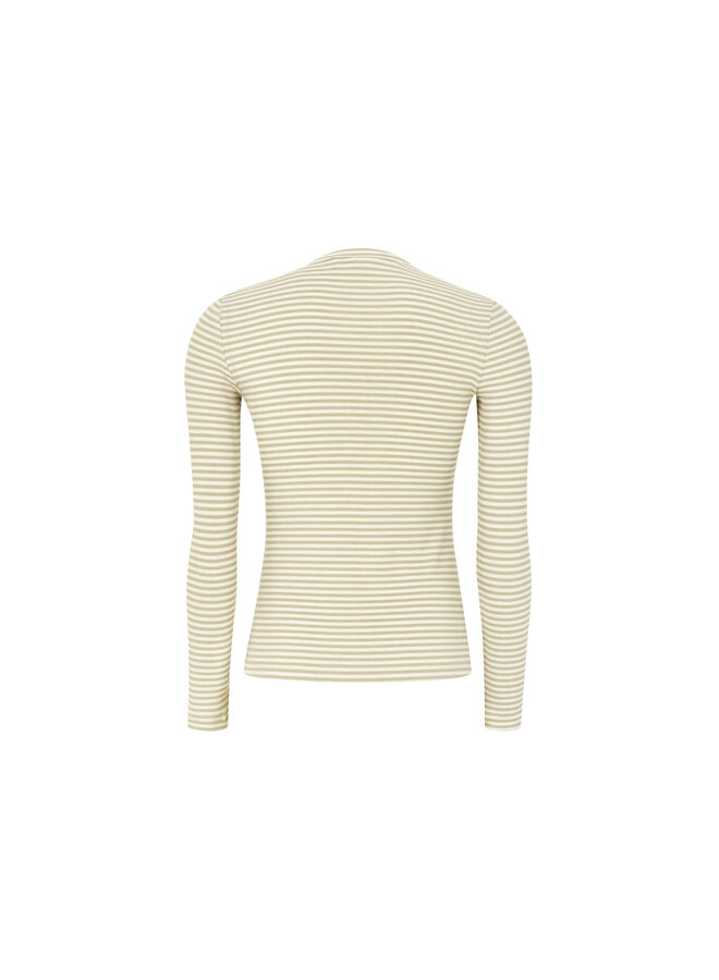 FENJA Stripe LS Top - Feather Grey