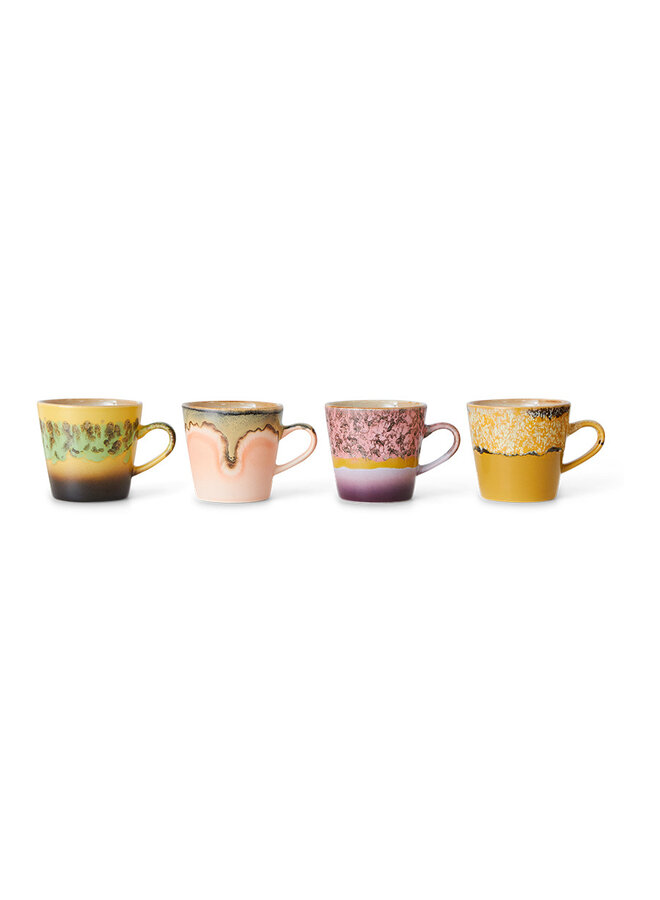 70s Americano Mugs Set of 4 - radiant