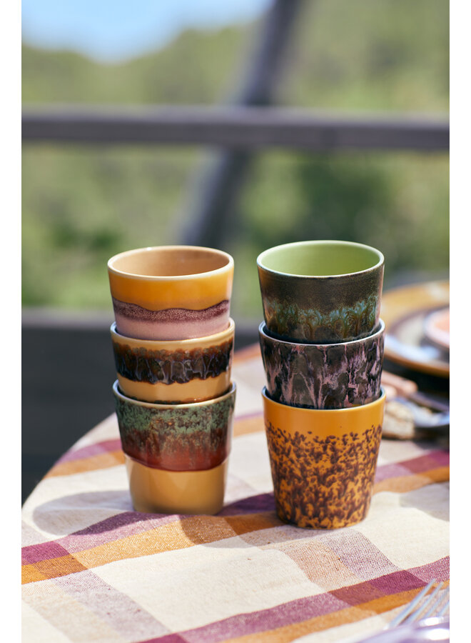 70s ceramics coffee mug - tidal