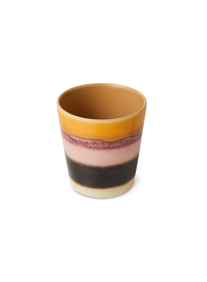 70s ceramics coffee mug - sunset