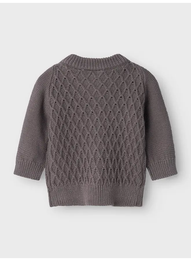 TOBIE Baby Cardigan Pewter
