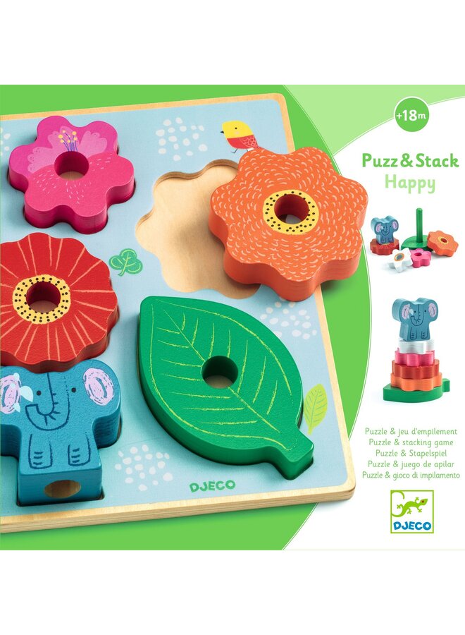 Stapelbares Puzzle Glücklich