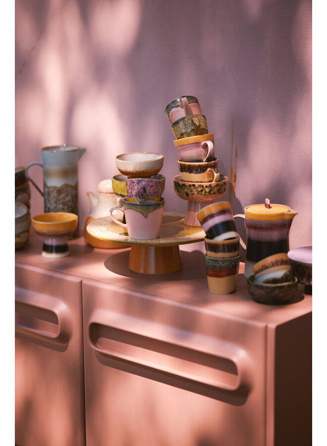 70s ceramics Cappuccino Mug - Blossom