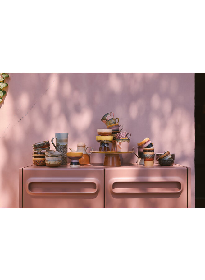 70s ceramics Cappuccino Mug - Blossom