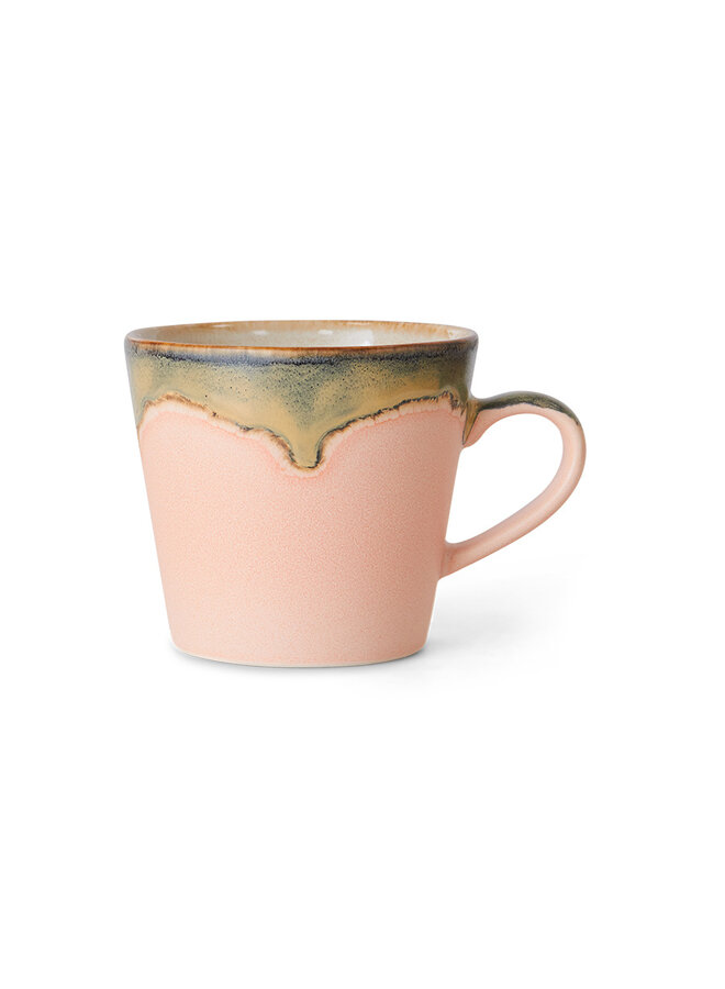 70s ceramics Cappuccino Mug - Blossom