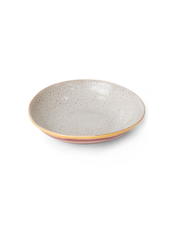 70s ceramics curry bowls  (set of 2) - hibiscus