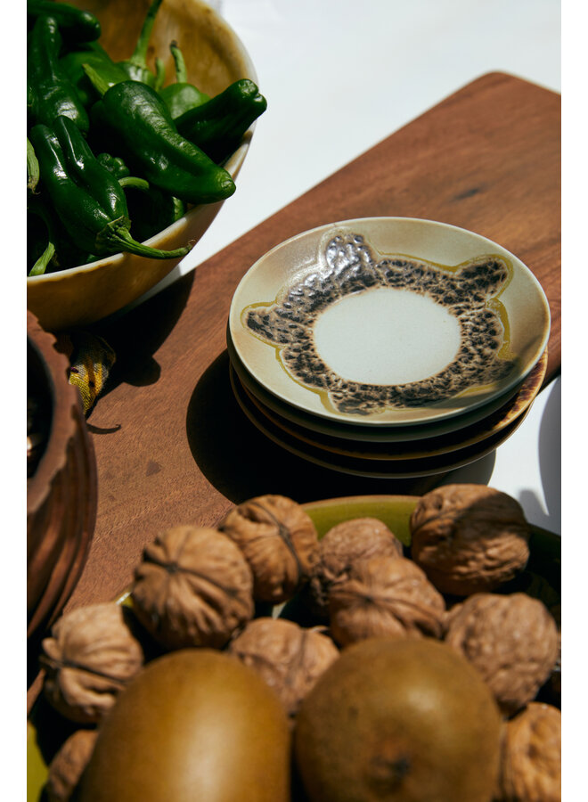 70s ceramics saucers (set of 4)  -  ocean