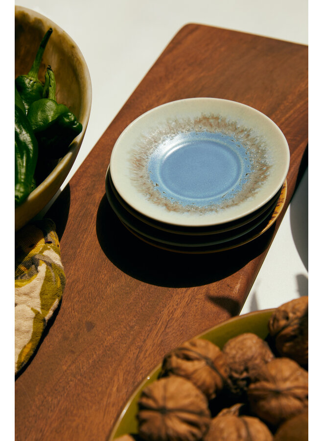 70s ceramics saucers (set of 4)  -  ocean