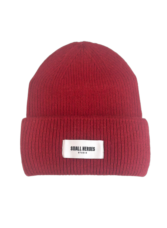 Wool Beanie - red