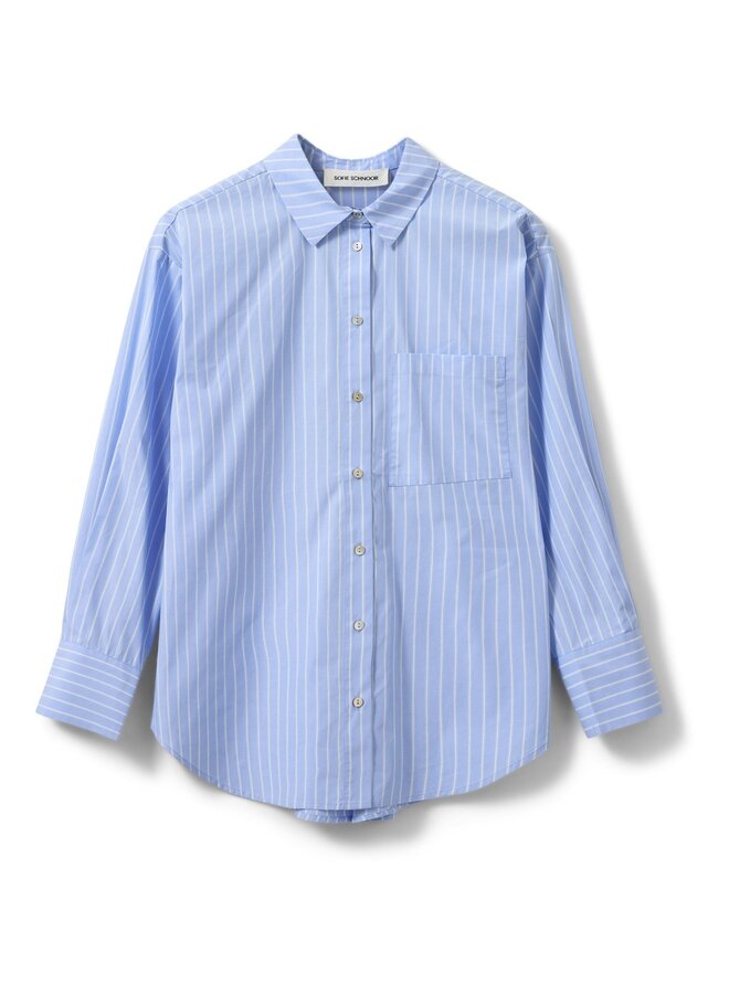 ADALENE Shirt - LT blue striped