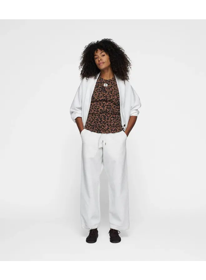 Tank Top rib leopard  - dark fudge