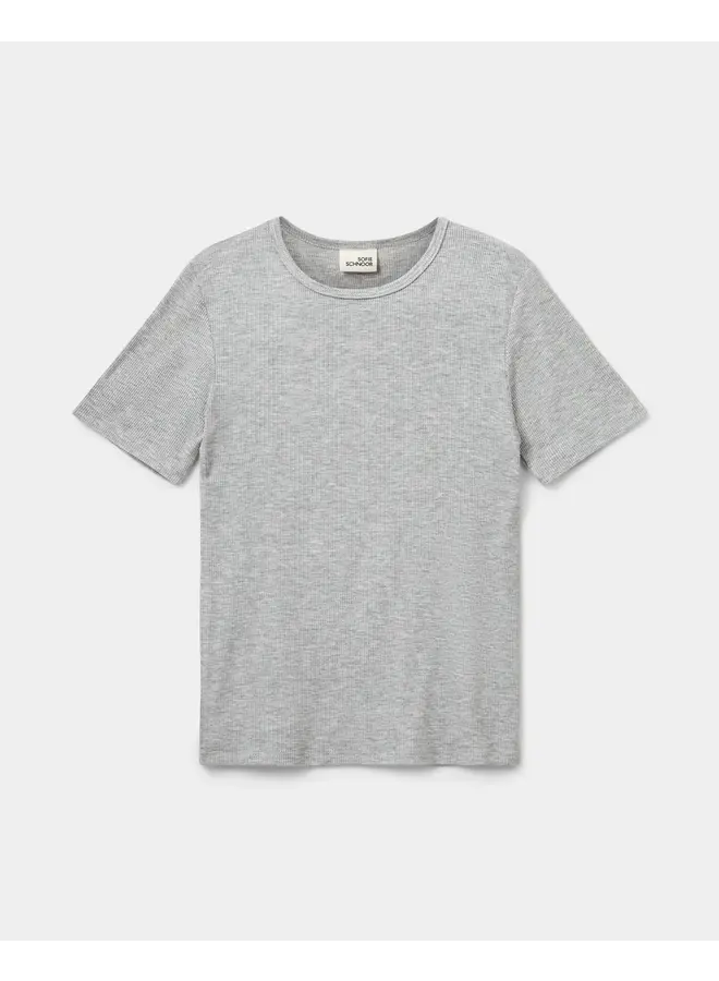 NATALIA Youth Rib T-Shirt - grey melange