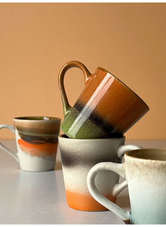Ceramic 70's Espresso mugs