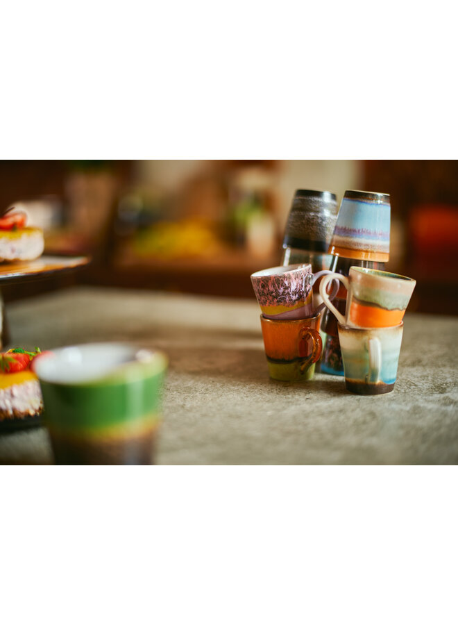 Ceramic 70's Espresso mugs