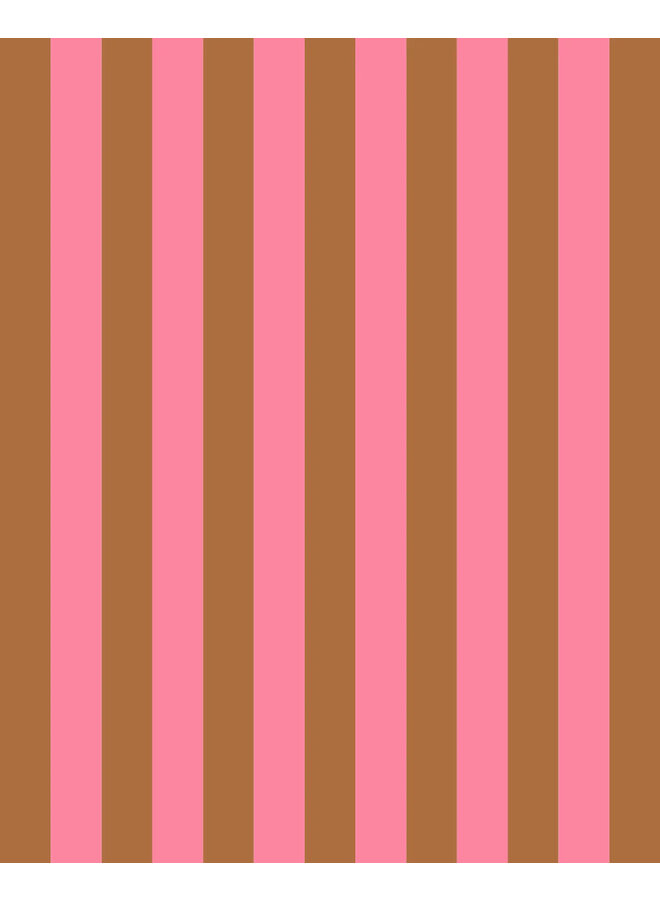 Blockbottom Beutel Streifen - pink / brown