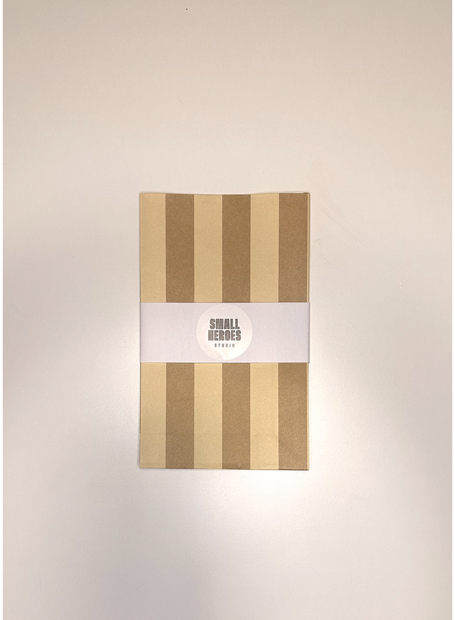 Blockbottom bag stripes - sand / brown