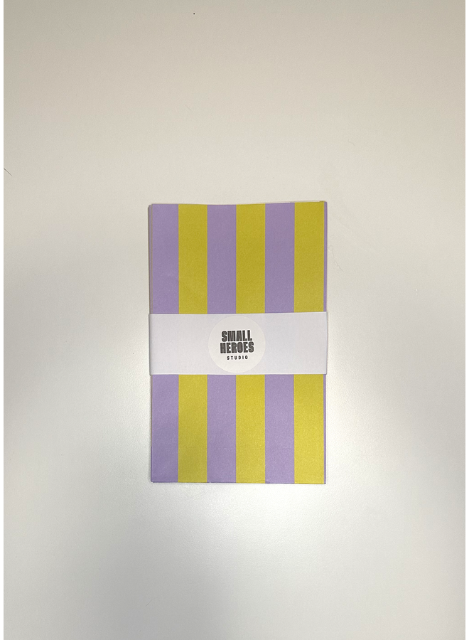 Blockbottom Beutel Streifen - lemon / lila