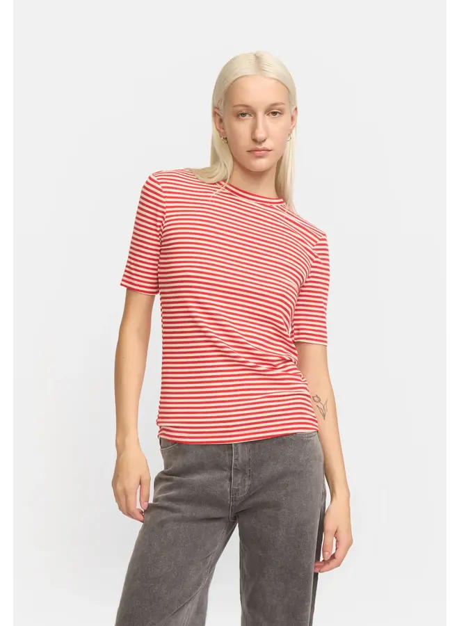 FENJA Stripe Top - racing red stripes