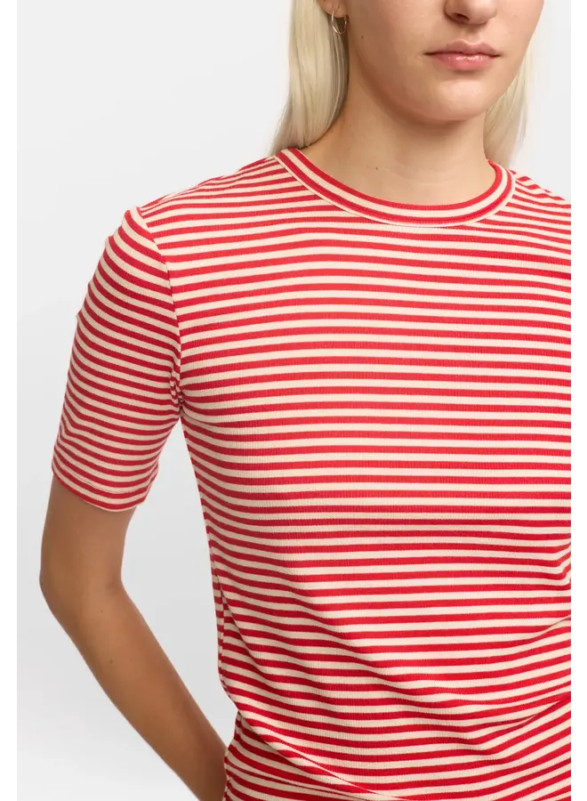 FENJA Stripe Top - racing red stripes
