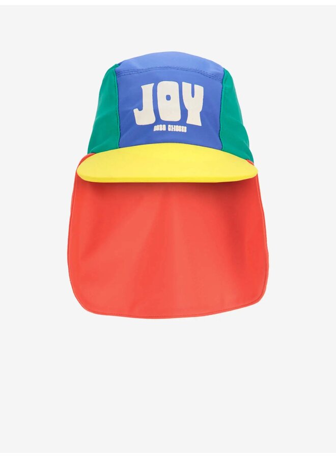 Joy color block swim cap