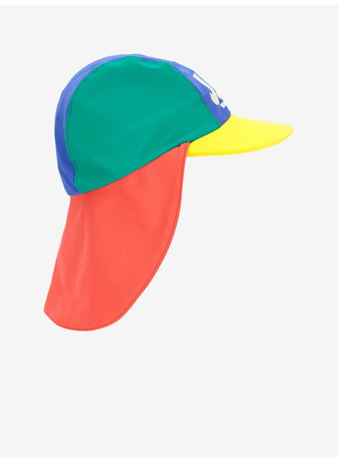 Joy color block swim cap