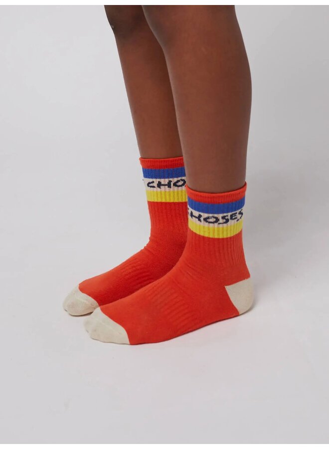 Color block short socks