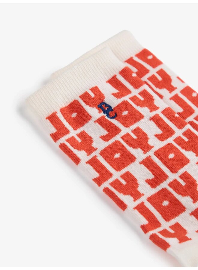 Joy all over long socks