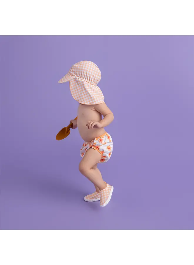 Sun Cap - Leopard/Flower Hearts