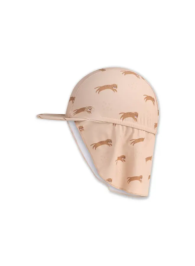 Sun Cap - Leopard/Flower Hearts