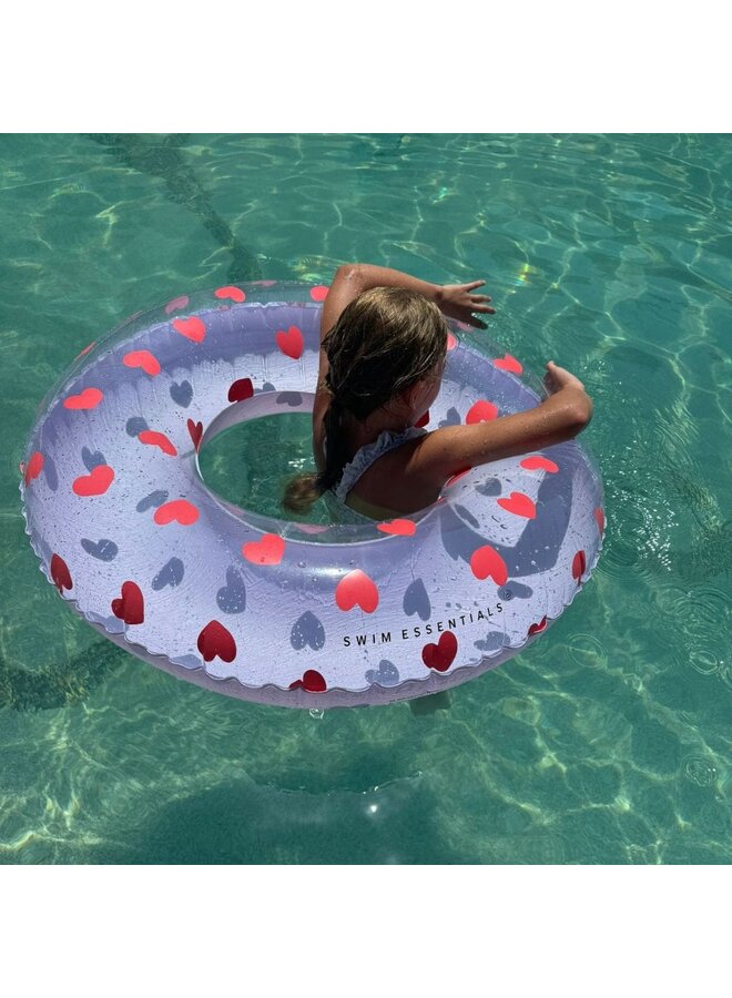 Schwimmring Lila Herzen
