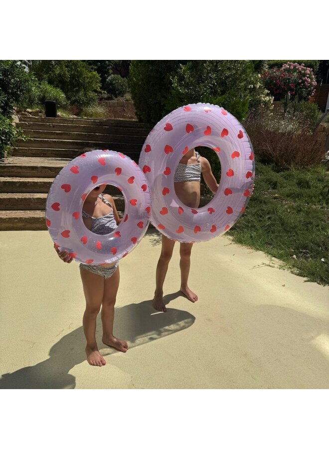 Schwimmring Lila Herzen