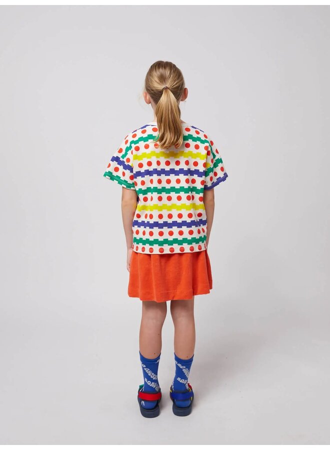 Smiling terry cloth skirt - red