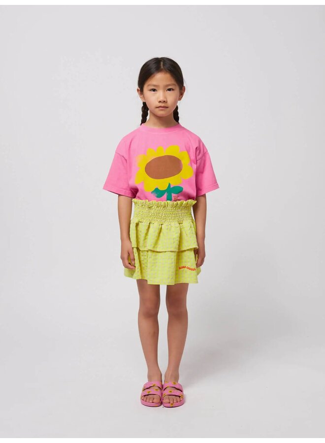 Vichy ruffle skirt