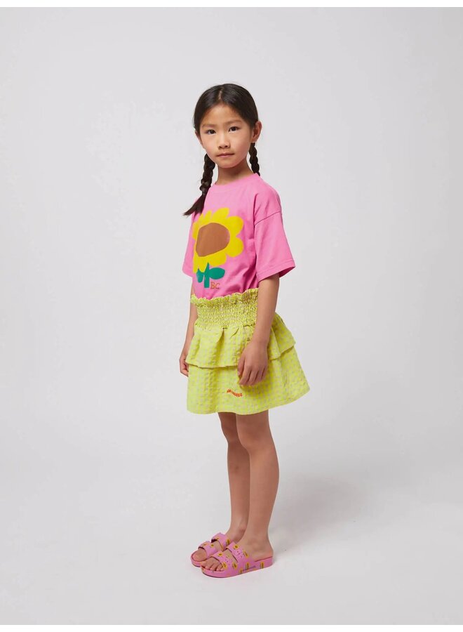 Vichy ruffle skirt