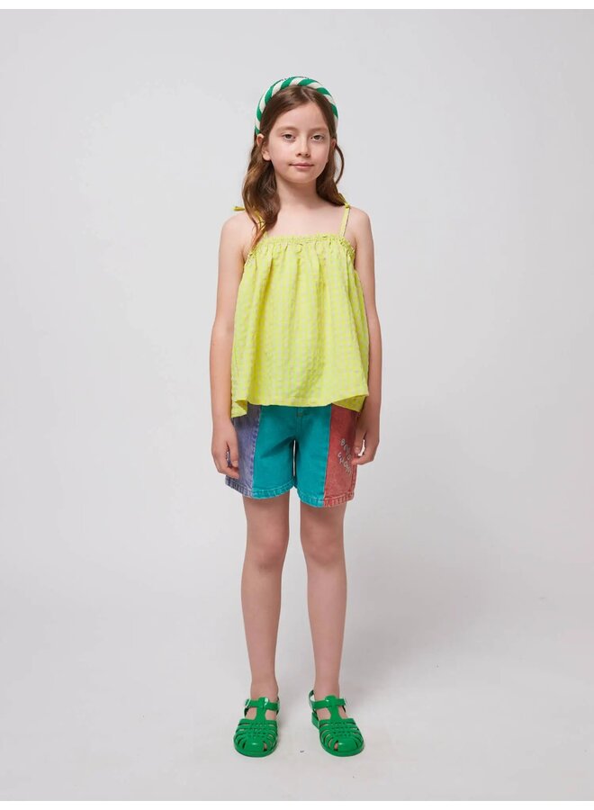 Vichy woven top