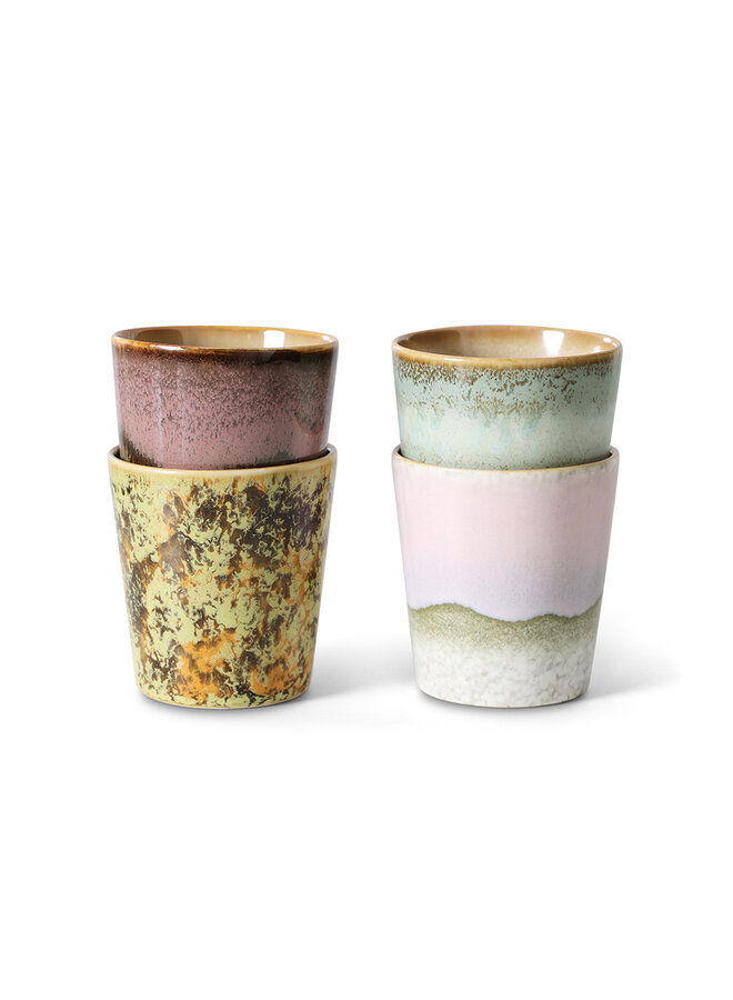 70's coffee mugs set of 4 - Serendipidy