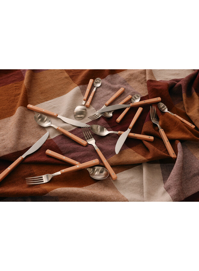 70s cutlery peach
