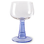 Swirl wine glass - blue