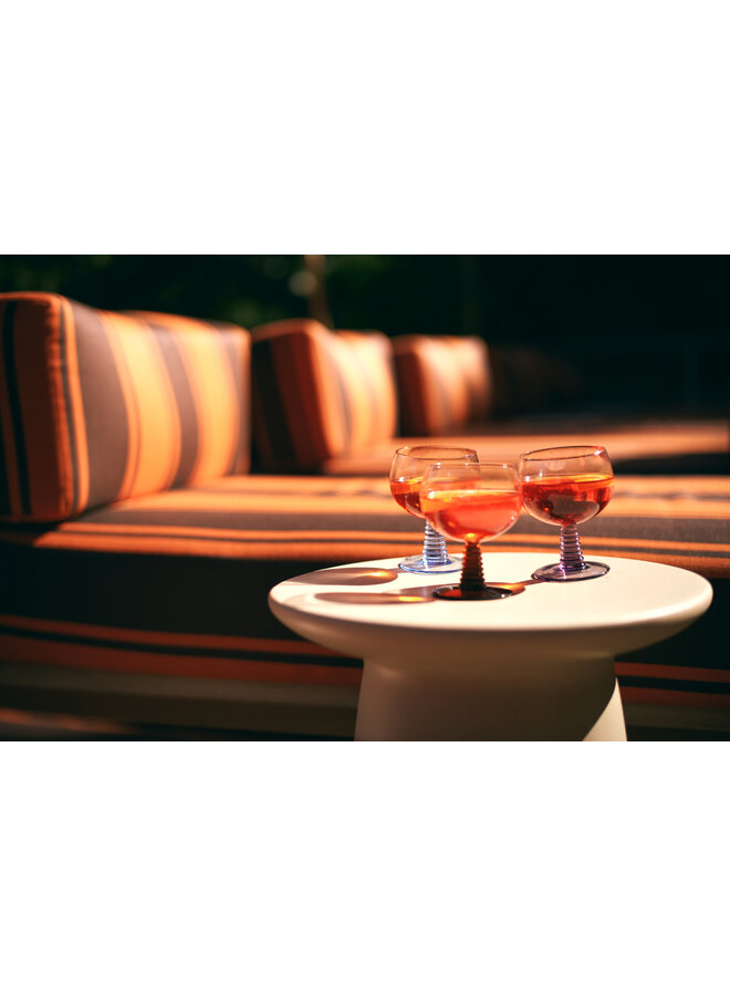 Swirl wine glass - blue