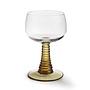Swirl wine glass - green